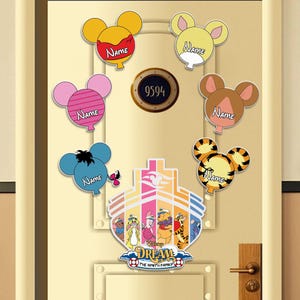 Ímã personalizado Disney Cruise 2025, ímã de cruzeiro do Ursinho Pooh, ímãs de porta de suíte de cruzeiro Disney inspirados na Disney, ímã de porta Disney