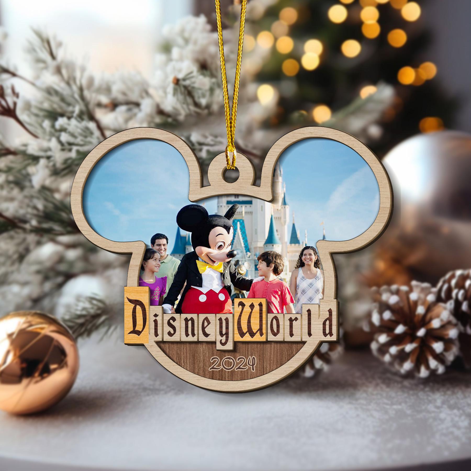 Personalized Photo Disney Family Trip 2025 Ornament, Disneyworld