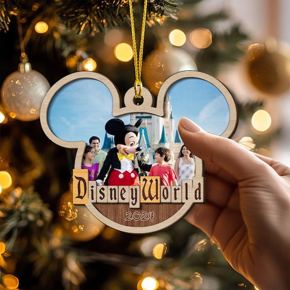 Personalized Photo Disney Family Trip 2025 Ornament, Disneyworld