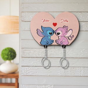 Stitch and angel key holder - Etsy 日本