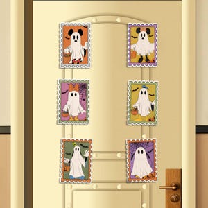Personalized Disney Stamp Halloween Cruise Magnet, Mickey & Friends Ghost Halloween Magnet, Disney Halloween Cruise Line Magnet