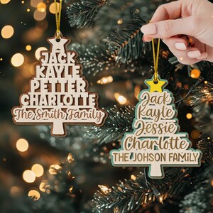 Personalized Family Christmas Ornament, Family Names Tree Ornament, Family Ornament, Christmas Tree Name, 2025 Christmas Ornament