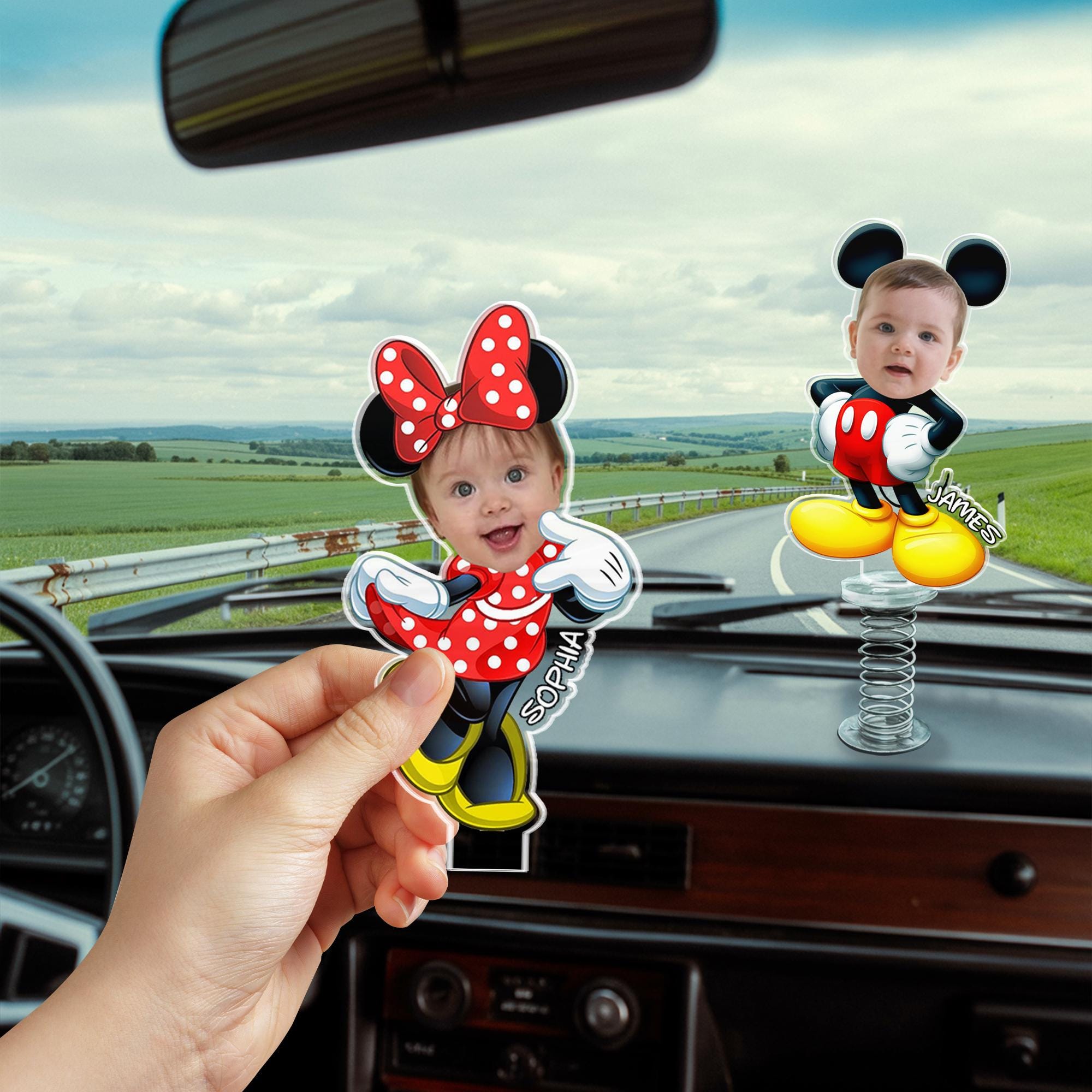Mickey Mouse Hanging Rearview Mirror - Etsy