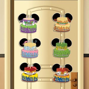 Toys Story Geburtstagskuchen-Magnet, personalisierter Disney-Charakter Kuchen-Kreuzfahrt Türmagnet, Geburtstagsdekor-Magnet, Woody Buzz Jessie Magnet