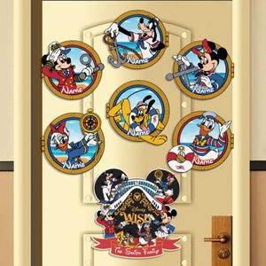 Personalized Mickey & Friends Cruise Magnet, Disney Family Cruise Door Magnet,Disney Family Cruise Ship Stateroom Door, Stateroom Door Decor