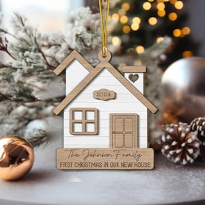 Personalized Our New House Ornament, First Christmas in Our New Home Christmas Ornaments, 2024 New Home Ornament, Our First Home Keepsake