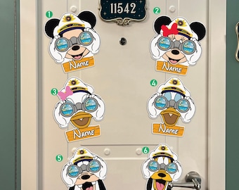Personalized Mickey & Friends Binocular Cruise Magnet, Disney Cruise Trip Magnet, Disney Cruise Line Magnet