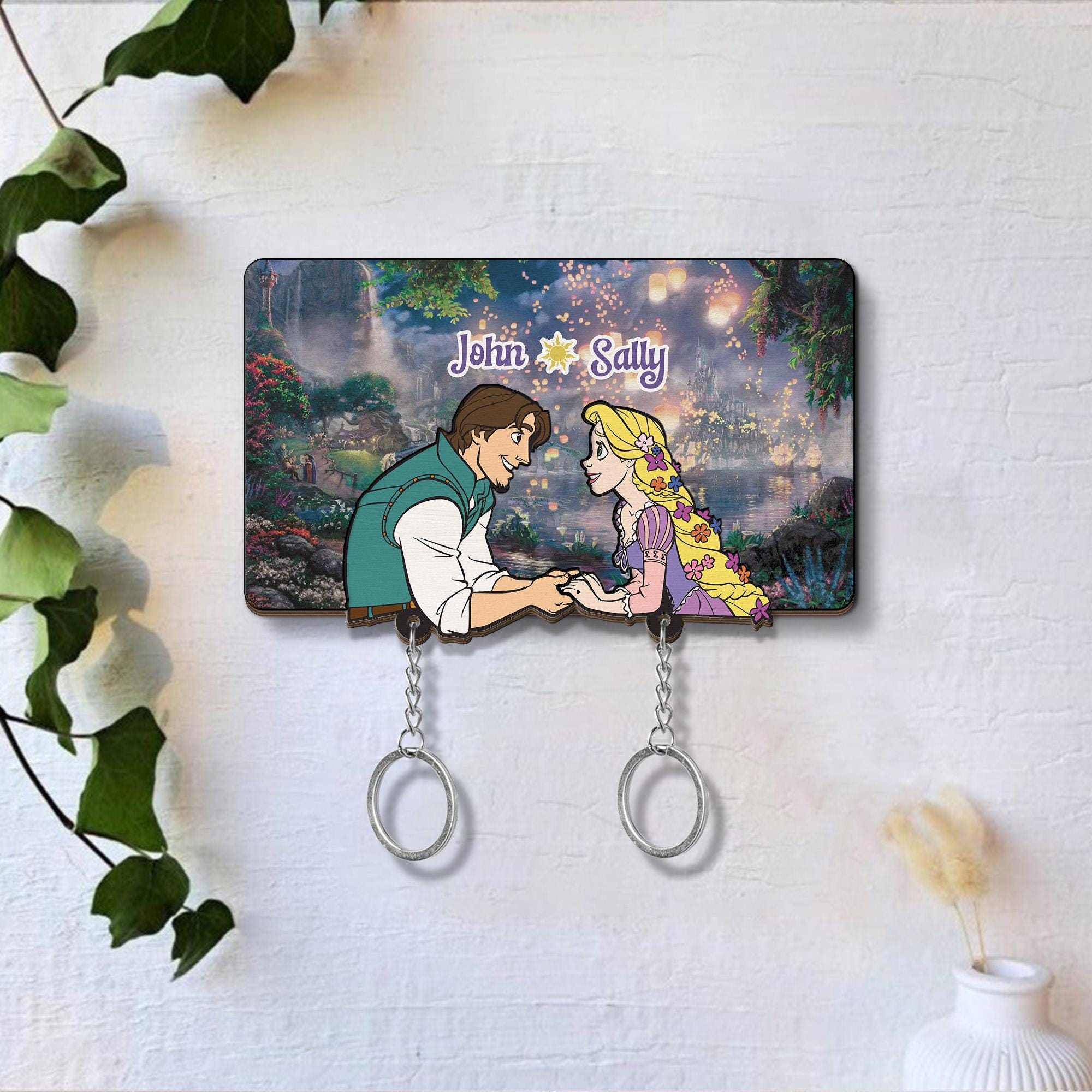 Buy Personalized Tangled Couple Keychain, Rapunzel and Flynn Rider