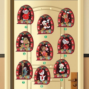Disney muis patrijspoort kerstmagneet, Disney Cruise Line kerstmagneet, muis gat magneet passagiershutdeur, Merrytime patrijspoort