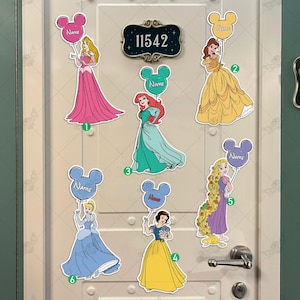 Personalized Disney Balloon Magnet, Disney Princess Magnet, Cruise Door Magnet, Disney Cruise Trip Magnet, Stateroom Door Decor