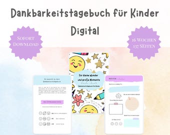 Gratitude diary for children | Digital | German | For small miracles and big moments | Emotional diary for children | Diary as PDF