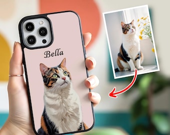 Custom Pet Portrait Phone Case: Dog & Cat Art - iPhone