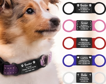 Silent Dog Tag - Dog Tag - Dog Tags for Dogs Personalized - Dog Name Tag - Custom Dog Tag - Silicone Dog Tag Dog Id Tag - Slide on Dog Tag