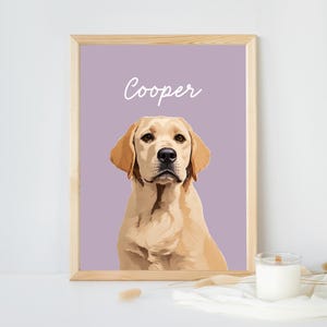 Custom Digital Pet Portrait - Personalized Cartoon Pet Art, Dog & Cat Illustration, Pet Memorial Gift, Digital Download