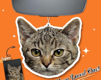 Custom Air Freshener, THICK FELT Pet Photo Air Freshener, Picture Air Freshener Pet Custom Gift for Pet Lovers, Personalized Gift for Family