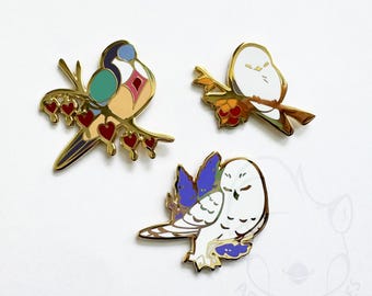 Bird Enamel Pins (1.5"-1.75")