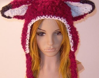 Adult-Kitsune Fox Hat and Child-Kitty Hat Patterns (2 in 1)