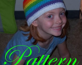 Child's Rainbow Star Beanie """P A T T E R N"""