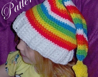 Rainbow Hat with Star """P A T T E R N"""