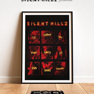 Silent Hill 2 Poster: Game Art | &quot;Guilt&quot; | Gaming Room Wall Decor | James Sunderland | Survival Horror Print