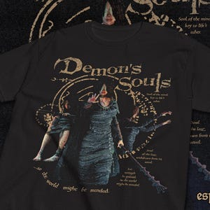 Demon&#39;s Souls Custom T-shirt &quot;Maiden in Black&quot; | Unique, Limited Soulsborne Design