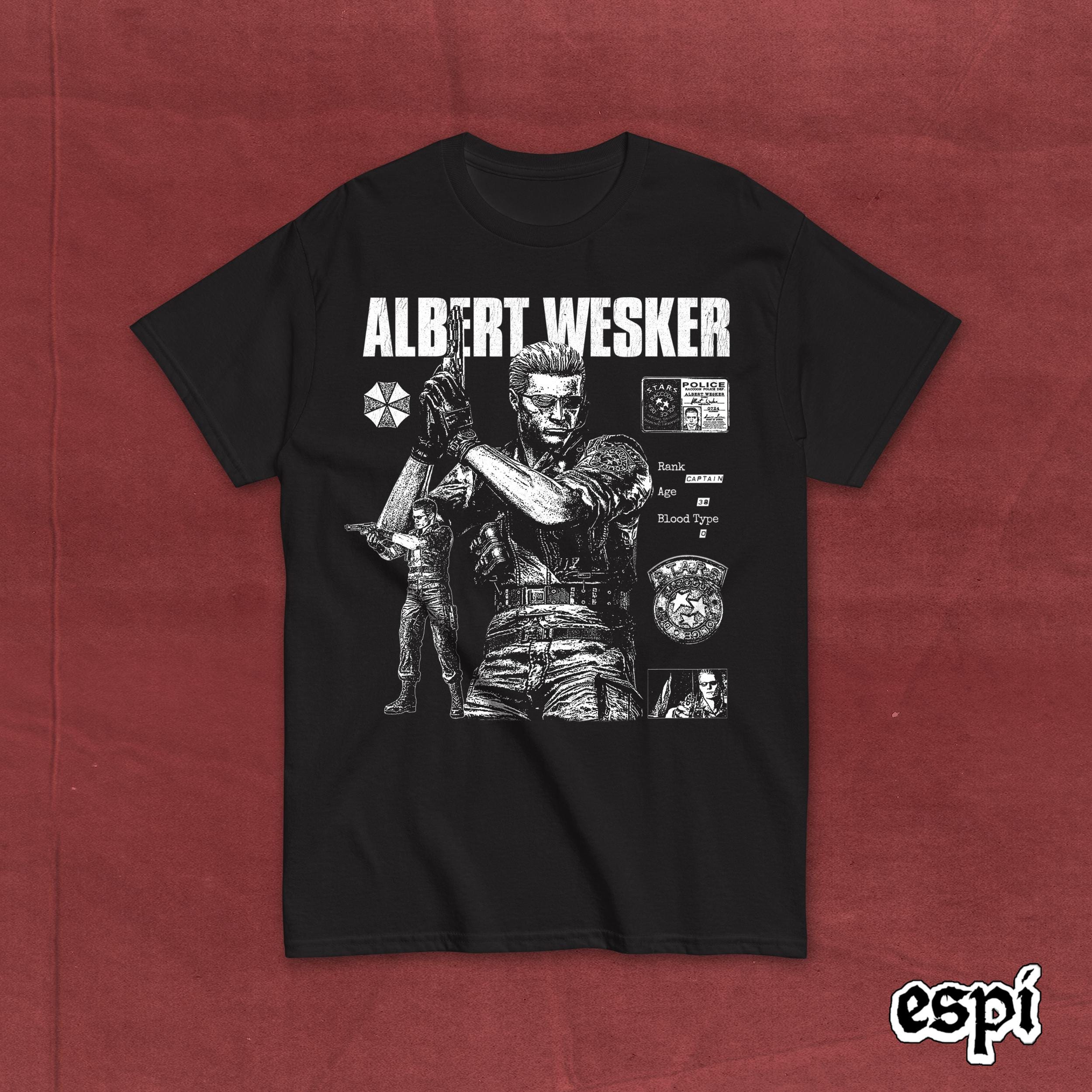 バイオハザード アルバート・ウェスカー Tシャツ：サバイバルホラー