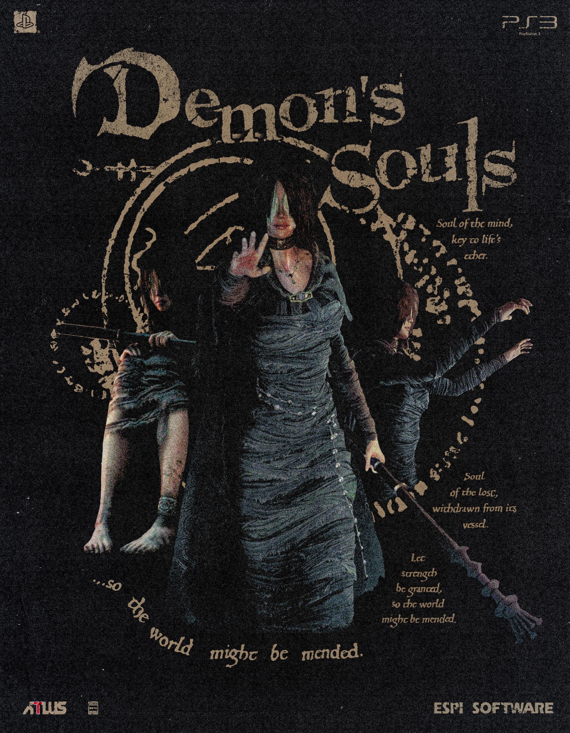PS3 「Demon's Souls」　B2ポスター Demons Souls Poster: 