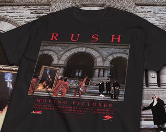 Maglietta Rush "Moving Pictures" - Merchandising di musica rock vintage