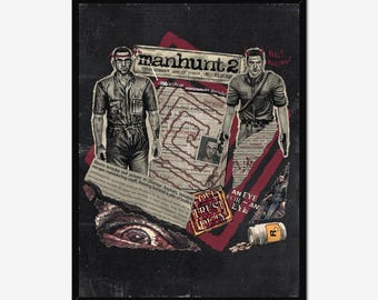 Manhunt 2 (2007) Poster: "Split Personality" - Rockstar Games Horror Fan Wall Art