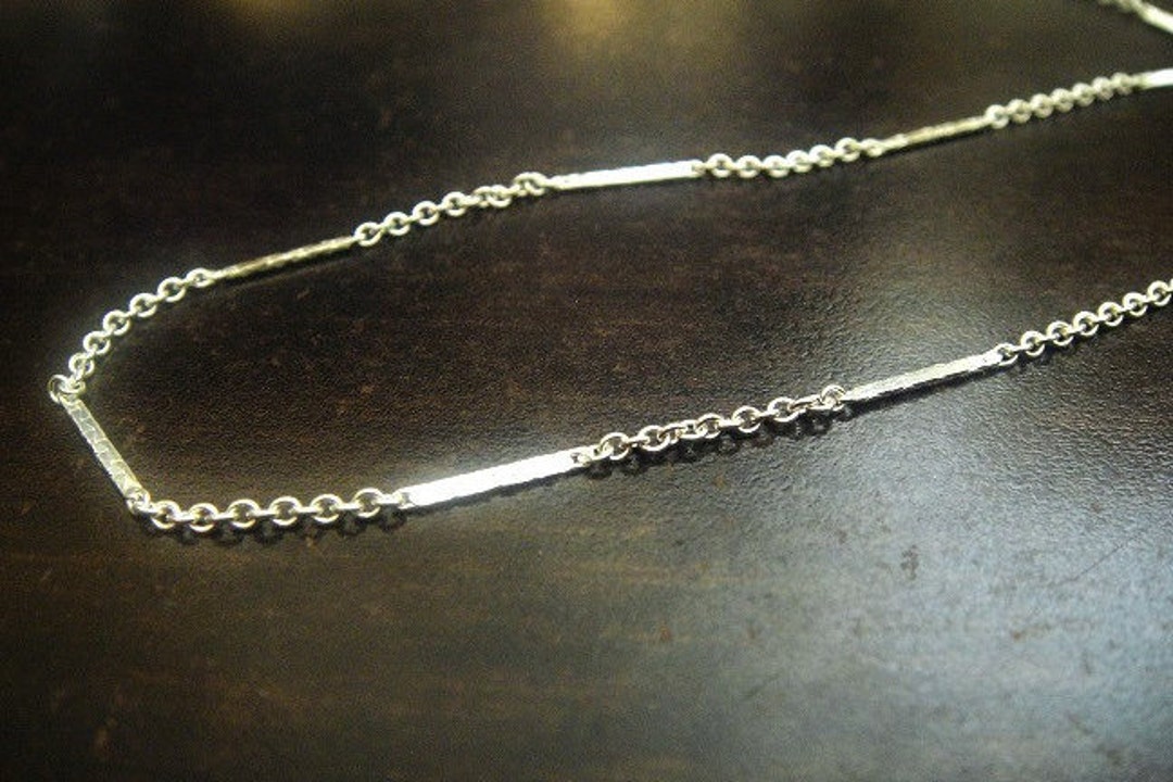 Hammered paperclip chain bulk, sterling silver AG 925*A 180H 10x17