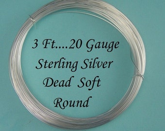 May include: A coil of 3 feet of 20 gauge sterling silver wire, described as dead soft and round.