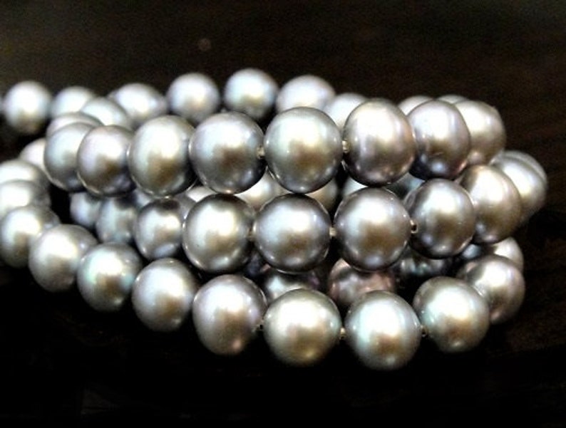 Gray Freshwater PEARLS Gray Lusturous Smooth Potato Pearls Etsy