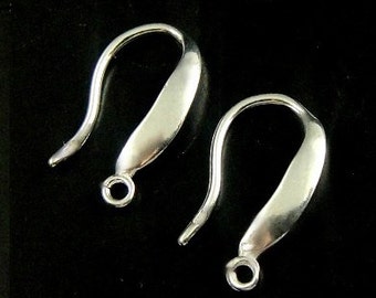 925 Sterling Silber Ohrhaken, 8 x 15 mm, 18Gauge, 1 Paar, sehr elegant und zeitlos