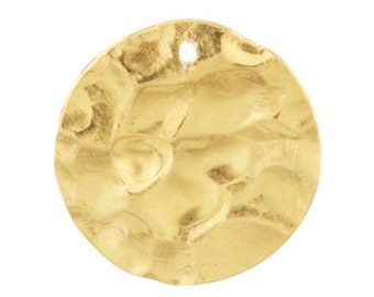 14k Gold Filled Hammered Round Disc.-10mm or 15.5mm, select your size and quantity
