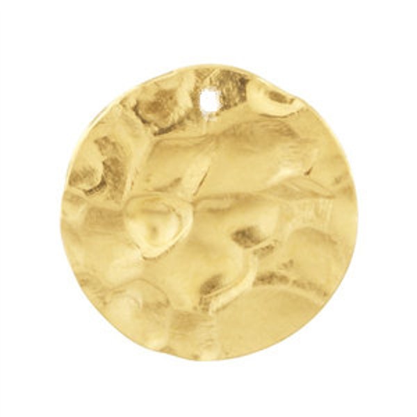 14k Gold Filled Hammered Round Disc.-10mm or 15.5mm, select your size and quantity