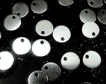 Silver Blank Tags, Sequin Discs Disc, 925 Sterling, 24g, 6mm 1.2mm Hole BULK WHOLESALE, Select your quantity