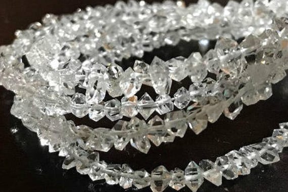 Herkimer Diamond  Beads, 4-5MM Eye Clear, Double Terminated Nuggets, Healing Crystals, April Birthstone, Brides,