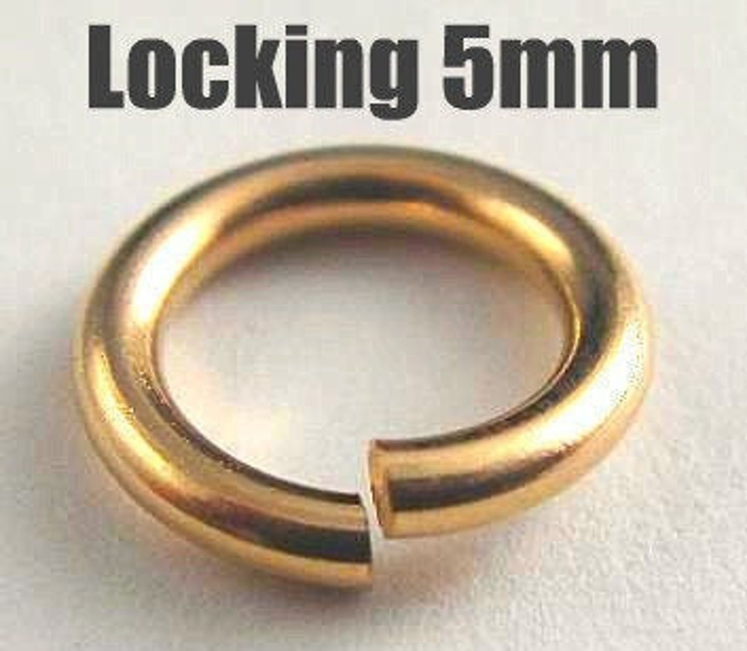 5mm Locking Gold Filled Jump Rings, 18 GAUGE, Aka Jump Locks, Secure