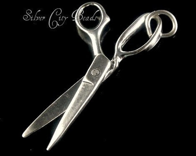 Silver or Gold 3D Shears Charm main image 1