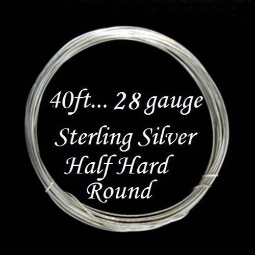 Sterling Silver Wire 26 GA Sterling Silver Round Half Hard Etsy