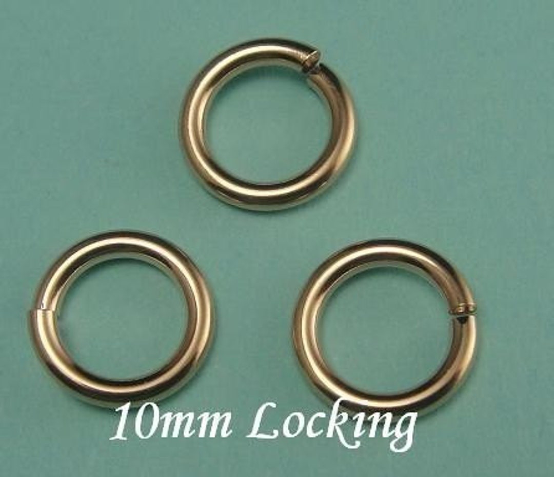 10mm 14k Gold Filled Locking Jump Ring 16 Gauge Aka Jump Etsy