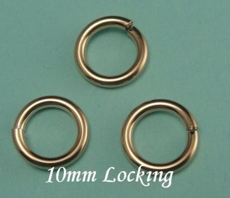 10mm 14k Gold Filled Locking Jump Ring 16 Gauge Aka Jump Etsy