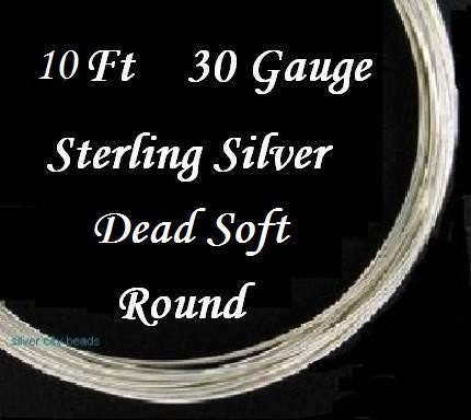 26 Gauge Sterling Silver Wire, Soft Wire, 10 Feet 