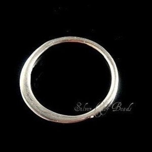 Silver Links, 2 pcs Small Sterling Silver Circle Link-12mm
