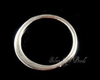 Sterling Silver Links, 8 Pcs- 12MM Small Sterling Silver Circle Link-