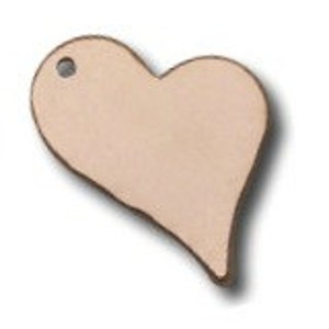 14k Rose Gold LARGE Heart Blank  Disc Tag Stamping  Charm 13.3x16.2mm - 24ga- 1 pc