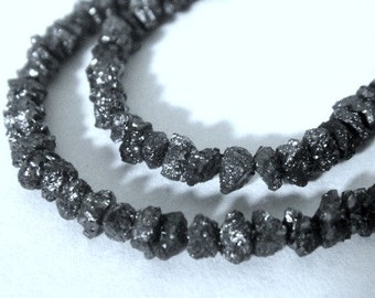 Black Diamond Nuggets,Raw Diamond Rondelle, AAA High Quality, 10 PCS, Lots of Sparkle, 2-3.5mm, Wholesale Diamonds