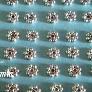 3mm Daisy Spacers, Sterling Silver Bright Spacer Beads, SELECT YOUR QUANTITY