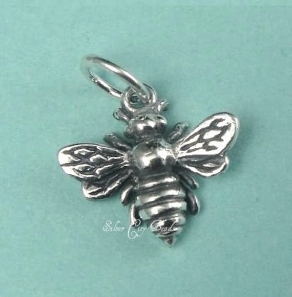Honey Bee Charm Sterling Silver Charms Nature Pendants Wholesale Findings 14X12MM 1 PC Etsy