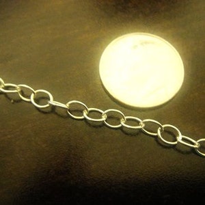 5 Ft Sterling Silver Cable Chain Wholesale Chains 5x4mm image 2